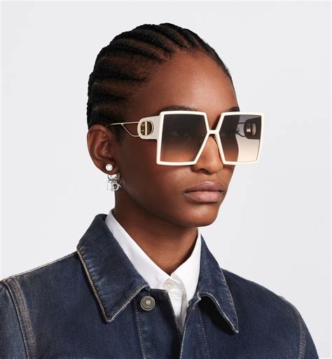 30Montaigne SU Oversized Ivory Square Sunglasses 